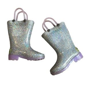 Western Chief purple glitter light up rainboots